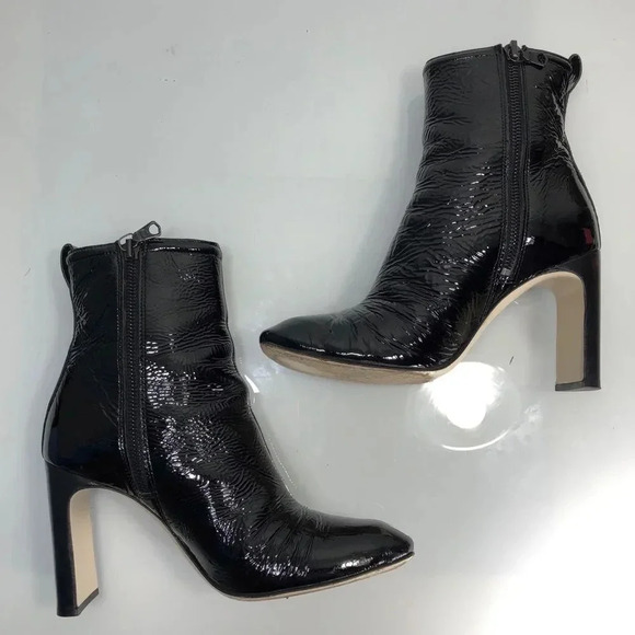 Rag & Bone Ellis Black Patent Leather Ankle Boots Size 35 - Picture 7 of 15